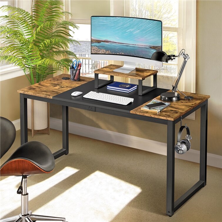 No Tools shops Computer Desk, Rustic Brown